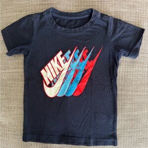 Nike Boys Navy Tee with Red and Blue Graphic